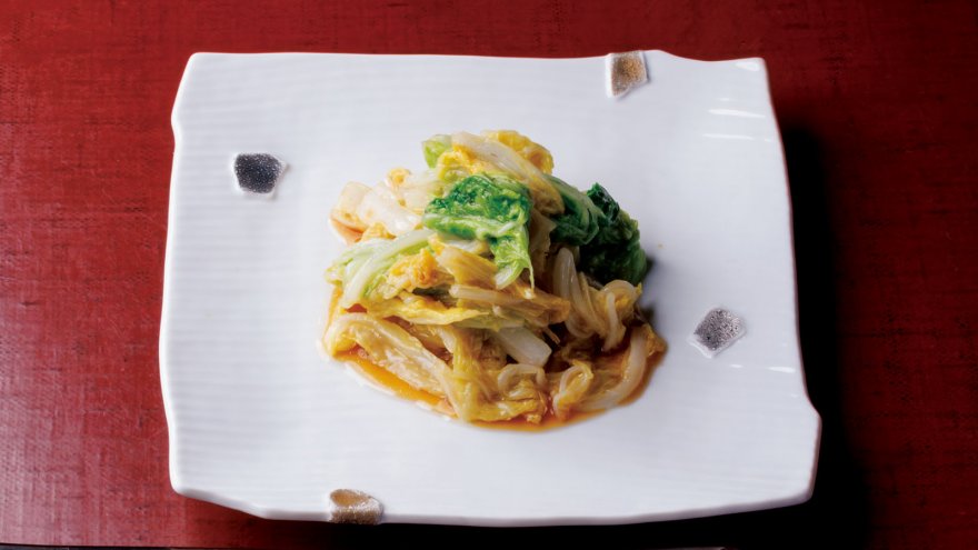 白菜の葉のあえ物