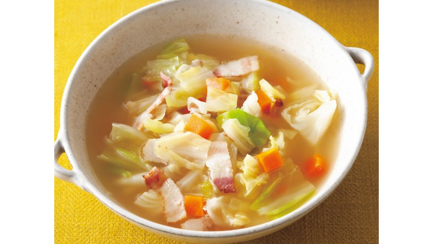 春キャベツと春にんじんのスープ