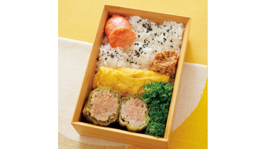 肉詰めピーマン弁当