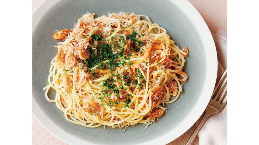 桜えびとしらすのペペロンチーノ