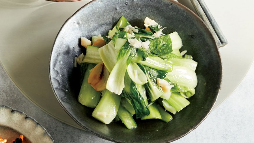 チンゲンサイの帆立て蒸し