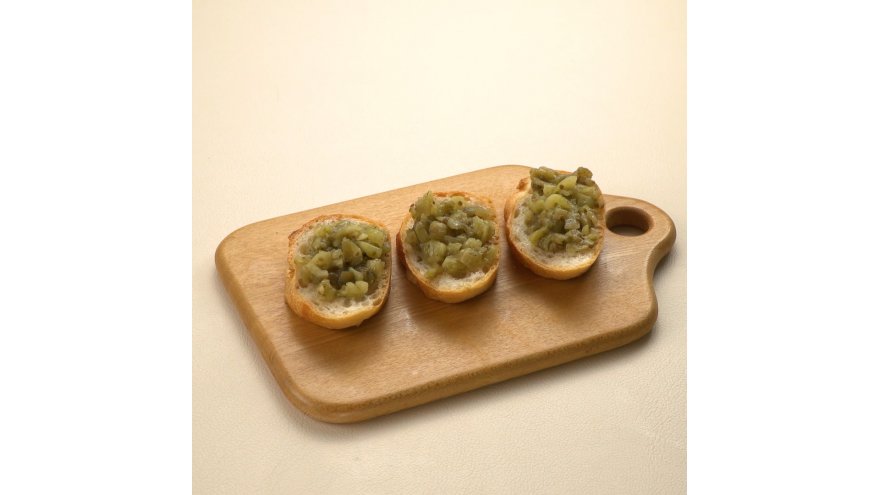 なすのオープンサンド