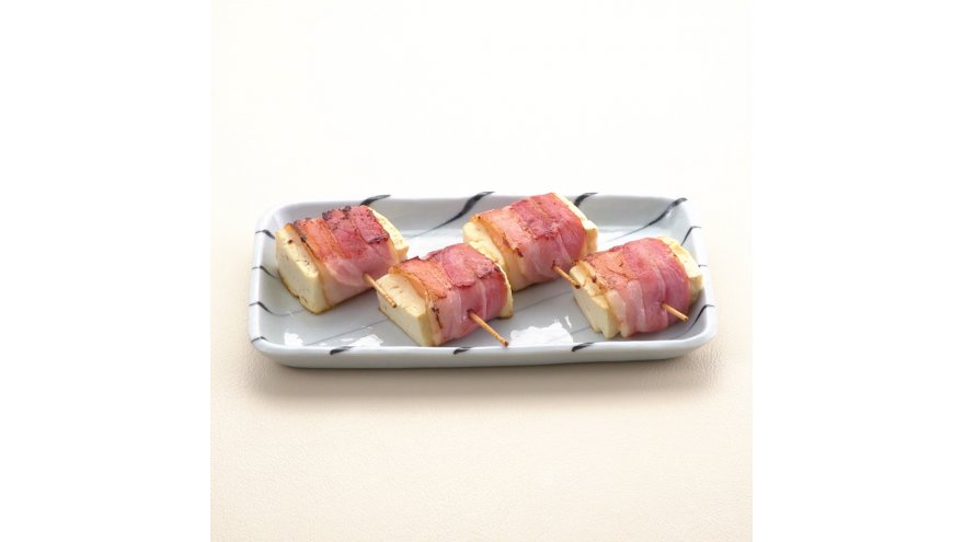 ベーコン巻き巻き豆腐