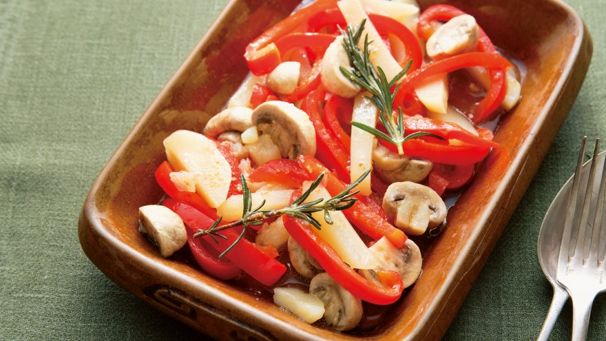 レンチン野菜のローズマリーマリネ