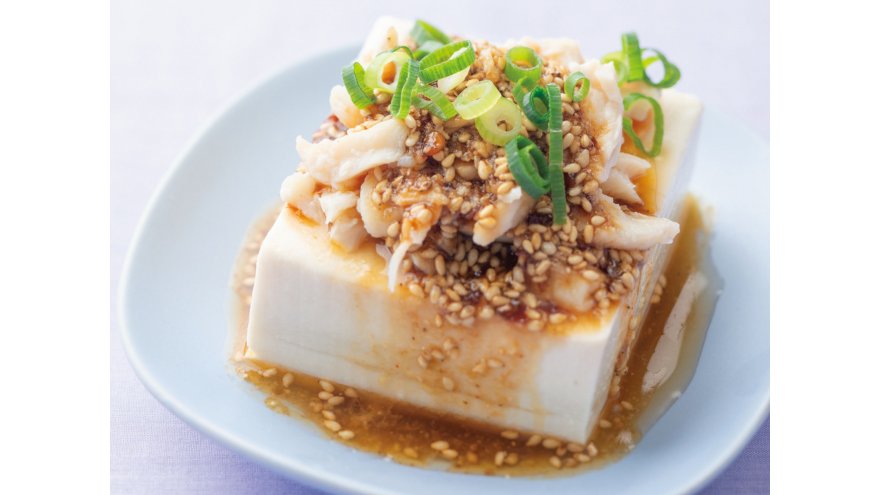 ピリ辛チキンの冷ややっこ