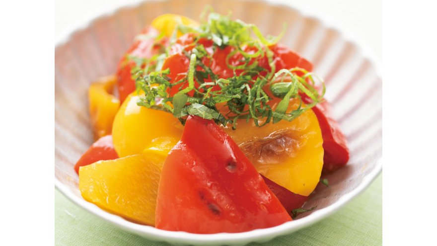 パプリカと青じその甘酢サラダ