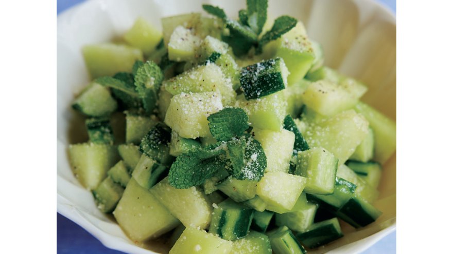 きゅうりとメロンのサラダ