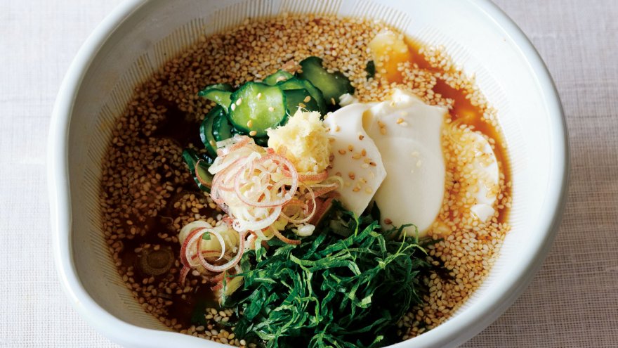 薬味たっぷり豆腐冷や汁