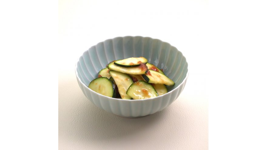 ズッキーニの梅肉あえ