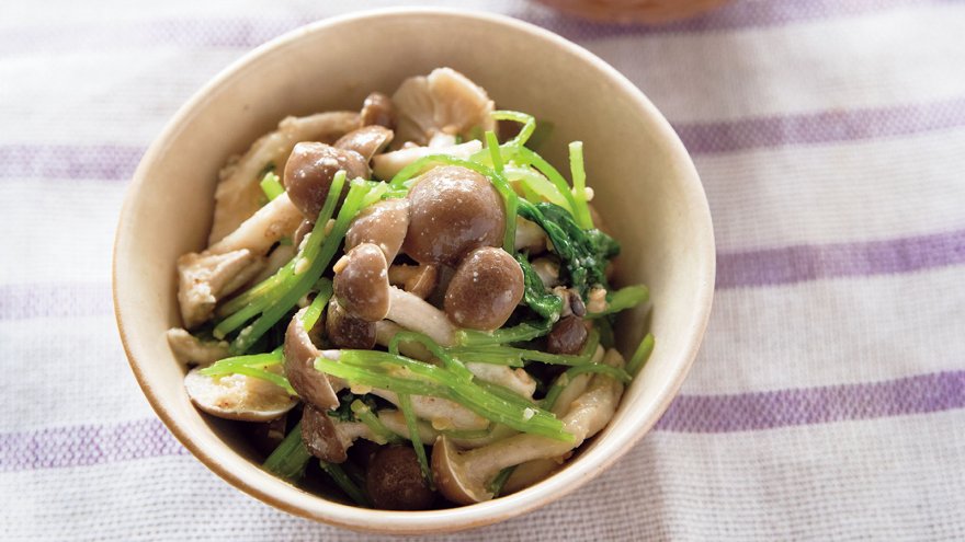 しめじとみつばのナムル