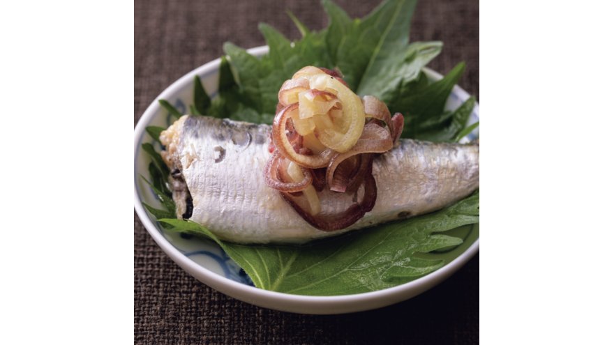 いわしの酢炊きみょうがのせ