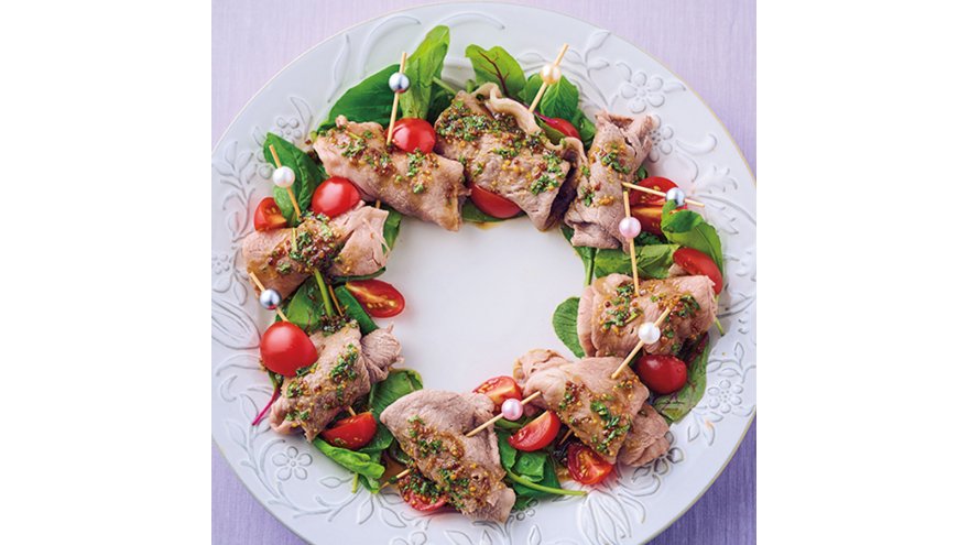 牛しゃぶのリース風