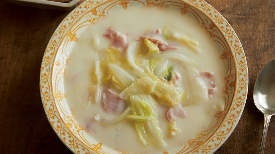 白菜のレモンクリームシチュー