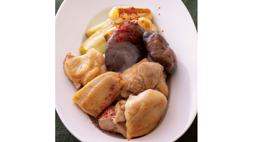 鶏肉とねぎの煮物 かき風味