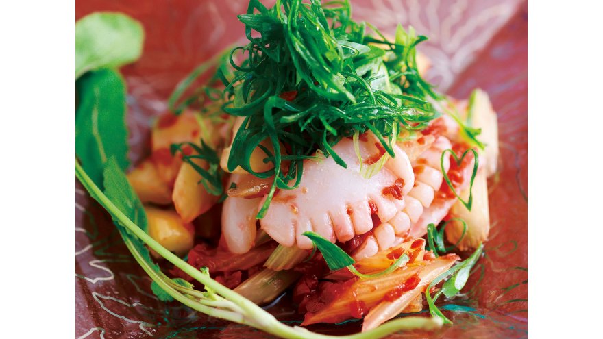 セロリといかの梅あえ