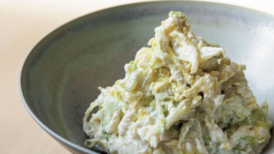 蒸し春キャベツの白あえ