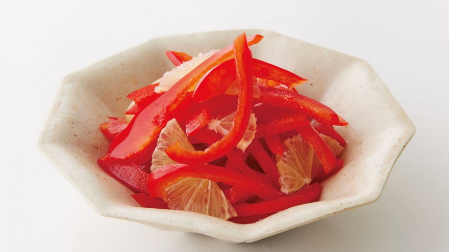 パプリカのはちみつレモンあえ