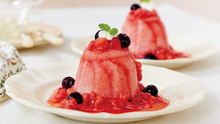 いちごのプディング