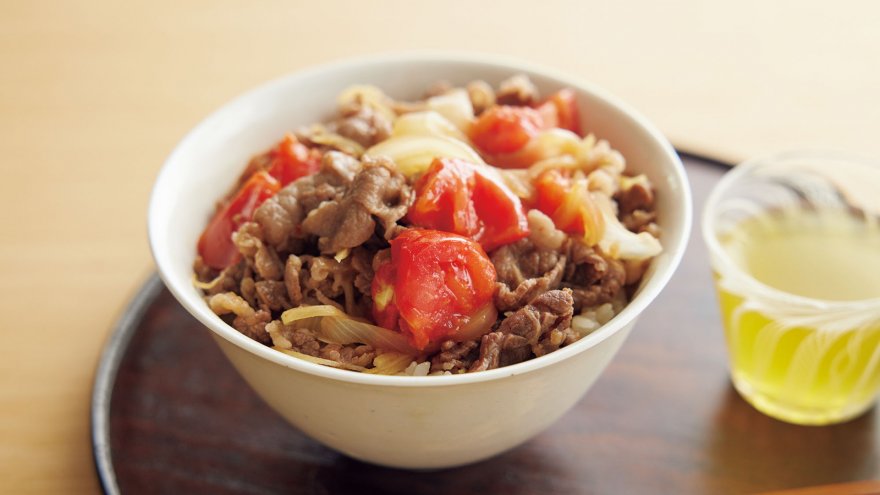 トマト牛丼