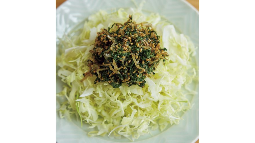 キャベせんのしそちりめんのせ