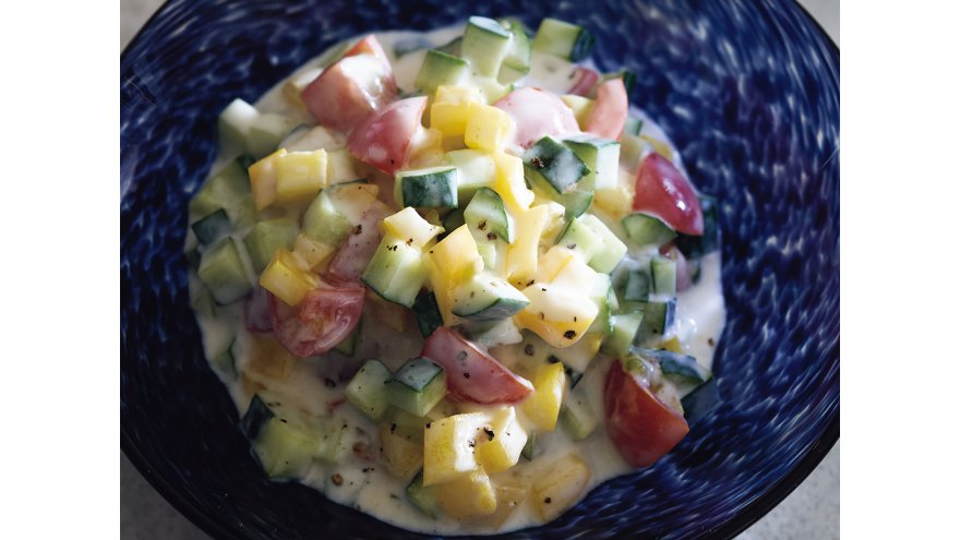 夏野菜ヨーグルトサラダ