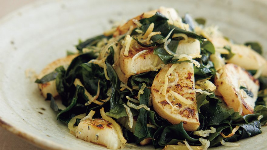 わかめと長芋のじゃこ炒め