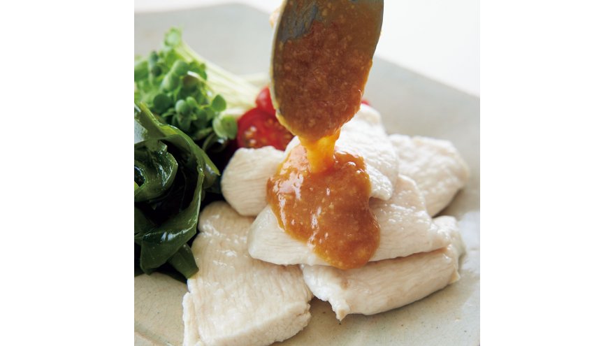 梅みそだれのしっとり水晶鶏