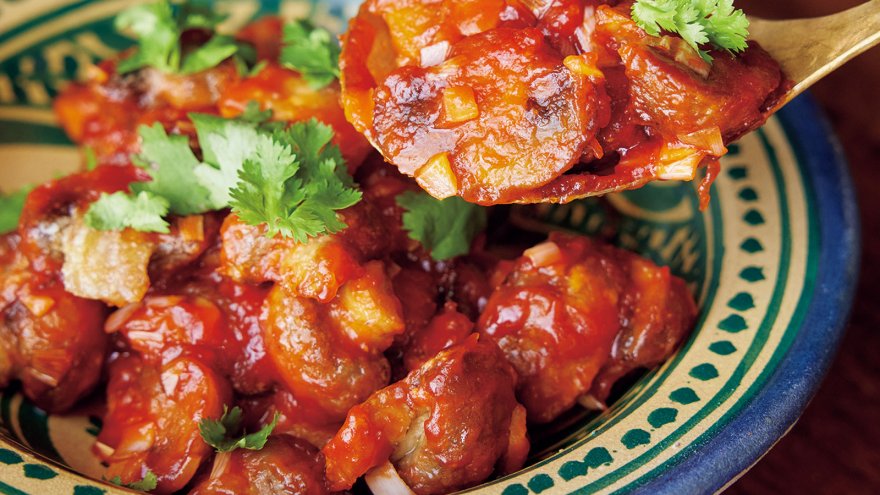 マッシュルームのえびチリ風