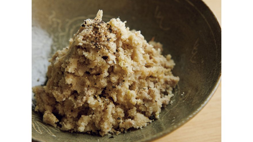 ごぼうと豚ひき肉の塩おから