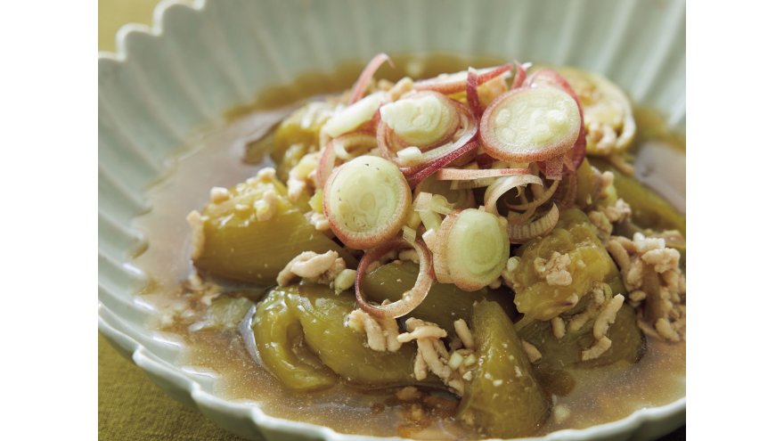 秋なすとみょうがのそぼろ煮