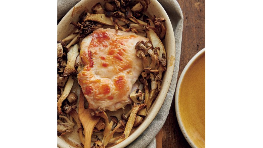 いろいろきのこのグリルチキン