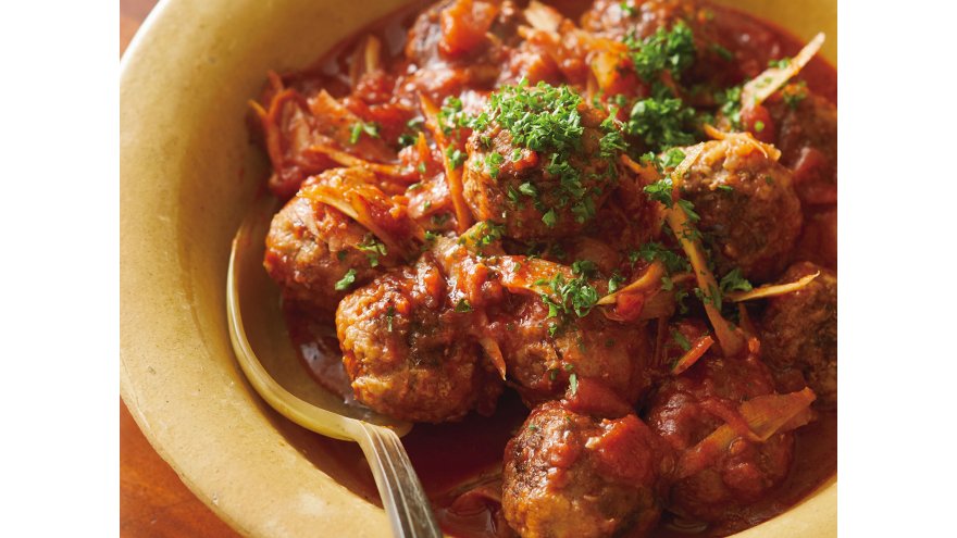 ミートボールとごぼうのトマト煮