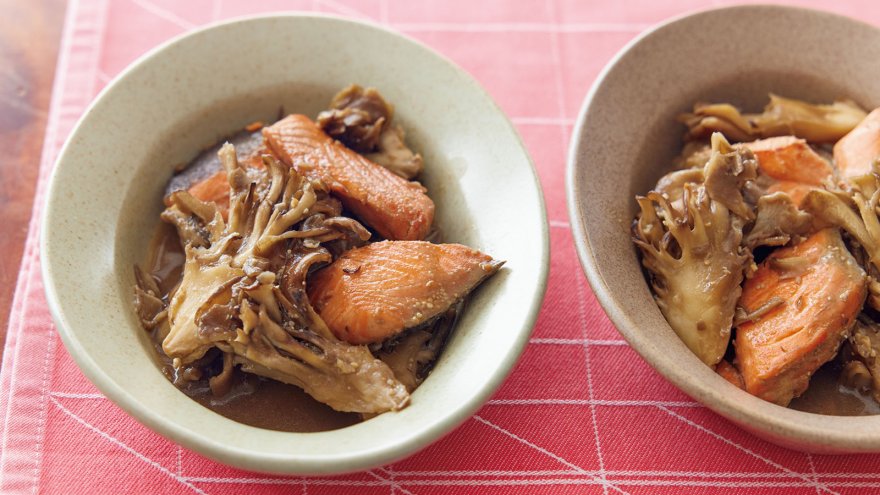 さけとまいたけのみそバター煮