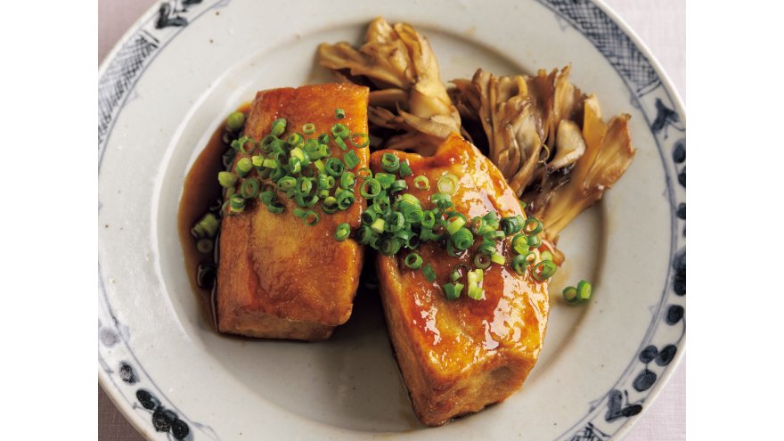 厚揚げの肉詰め焼き