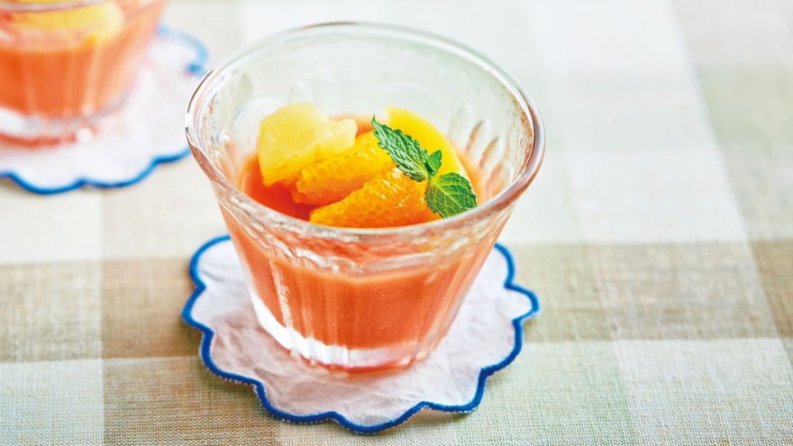 フルーツ缶のさっぱりゼリー