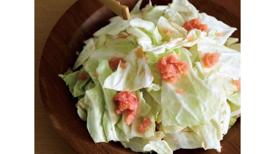 ちぎりキャベツの明太子あえ