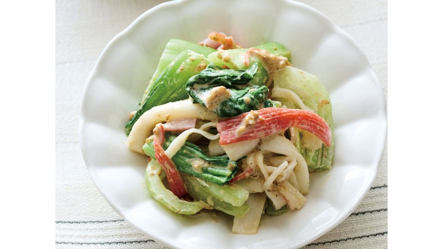 チンゲンサイのかにかまあえ