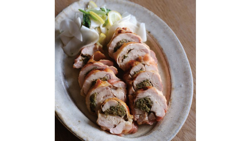 春の鶏肉ロール