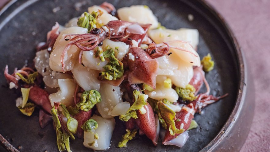 魚介のふきのとうあえ