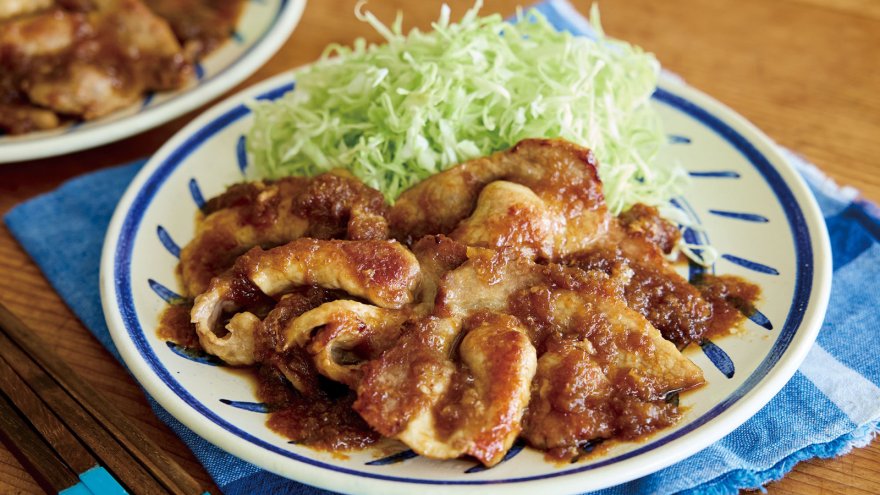 豚肉の黒酢オニオン焼き