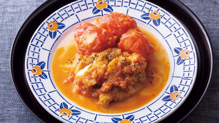 白身魚のスパイス煮