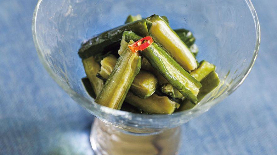 塩干しきゅうりの甘酢漬け