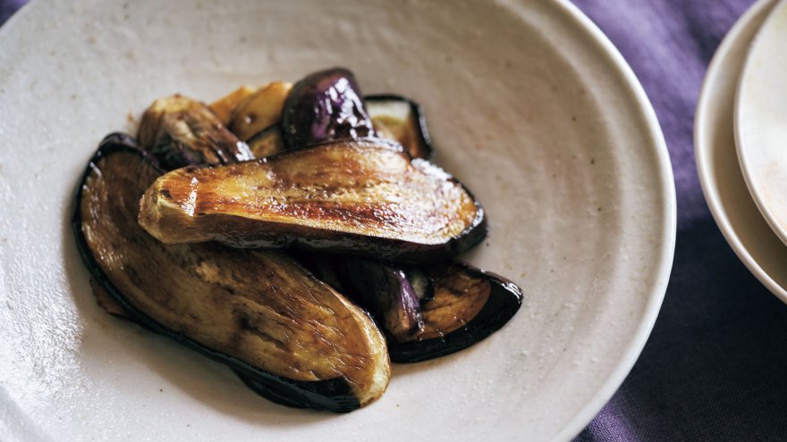 なすのウスターソース焼き