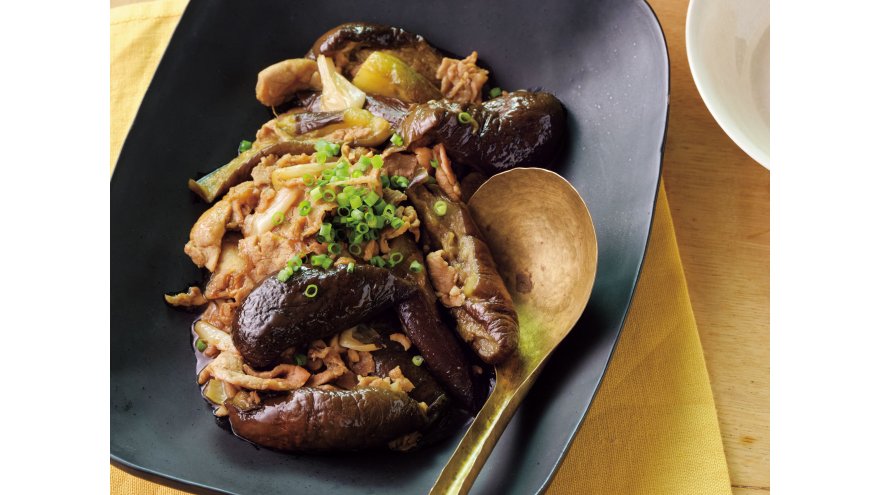 なすと豚肉のオイスターソース煮