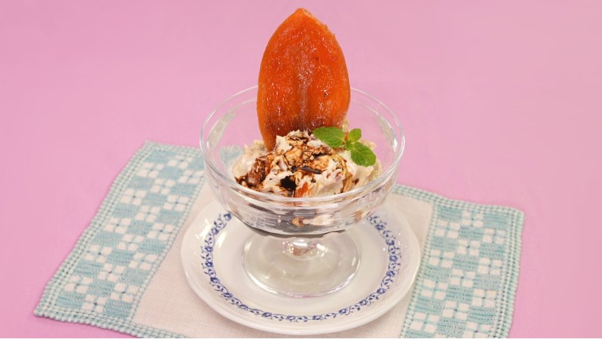 食べころ柿のティラミス