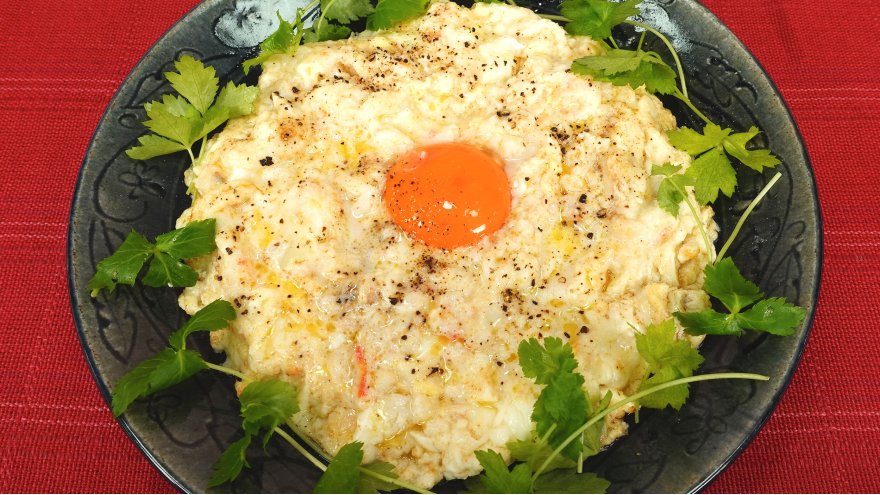 淡白な卵白のパクパク炒め