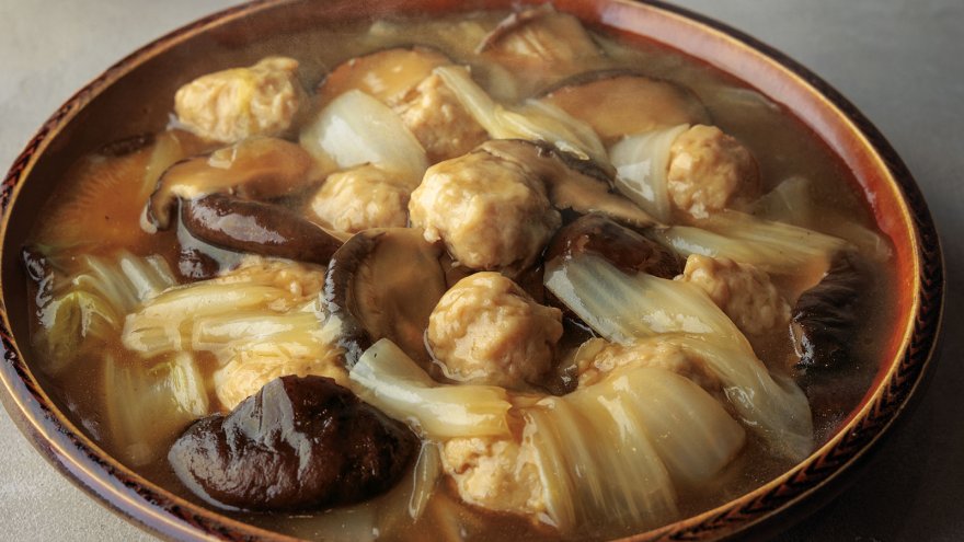 ねぎしょうが入り肉だんごの煮込み