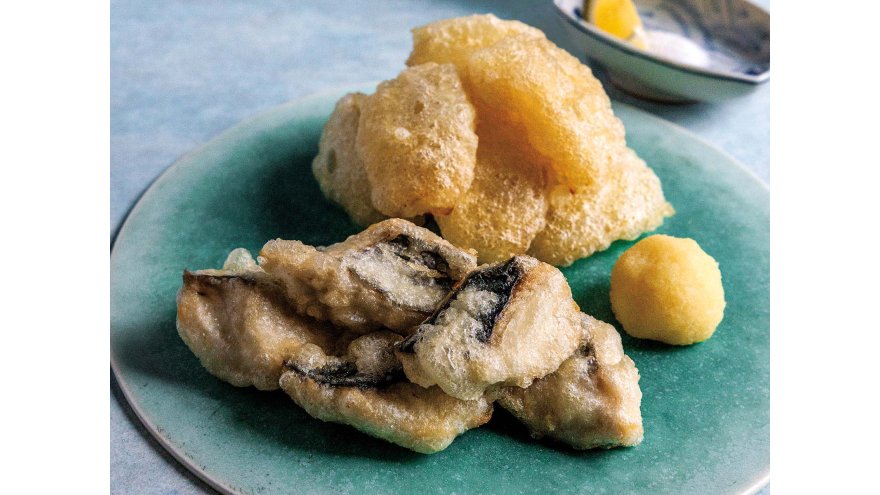 さわらと新たまねぎの天ぷら