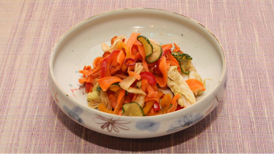 干し野菜の10分漬け