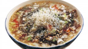 海藻スープのねぎじゃこ茶漬け